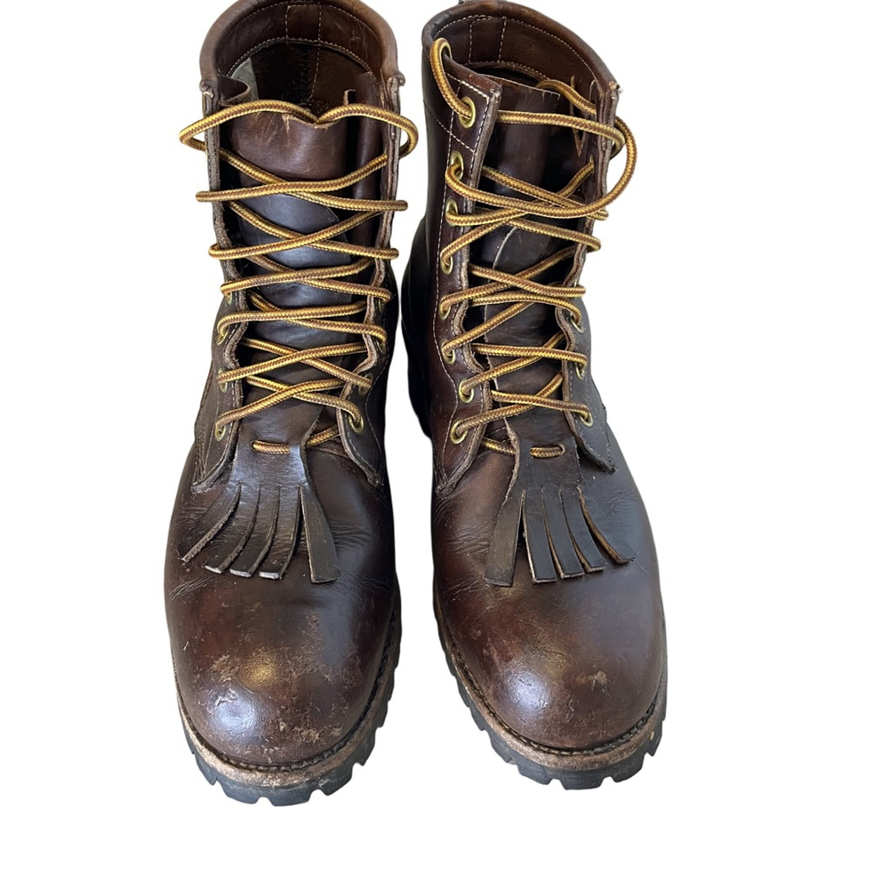 Vintage 70s Dayton Boots Steel Toe Work Boots Vibram Sole Made in Canada Men 9.5 - Picture 4 of 12